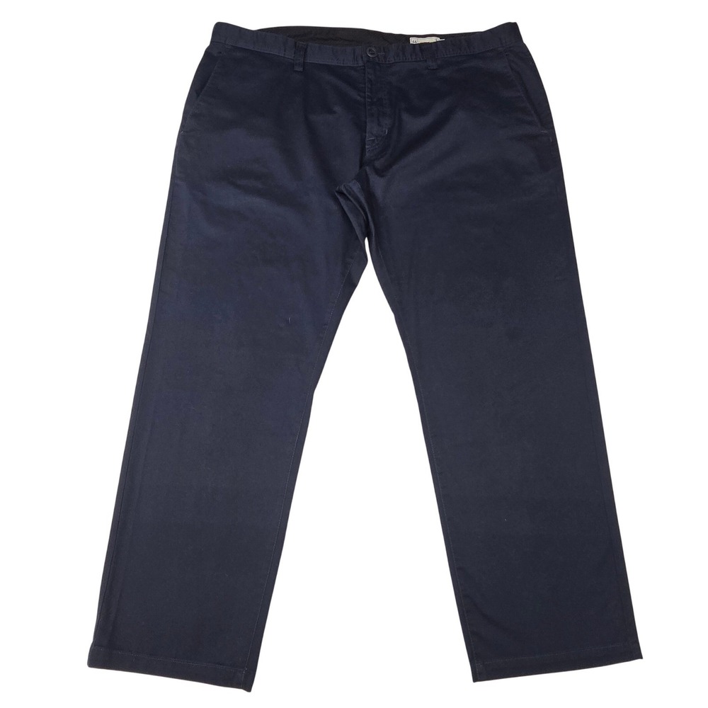 Volcom True To This Modern Fit Chino‎ Pants Mens Navy Blue Chinos Trousers 46x32